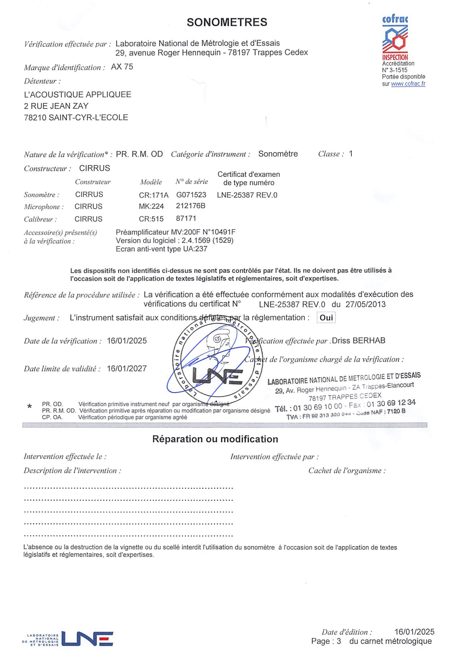 Calibration_sonometre_171A