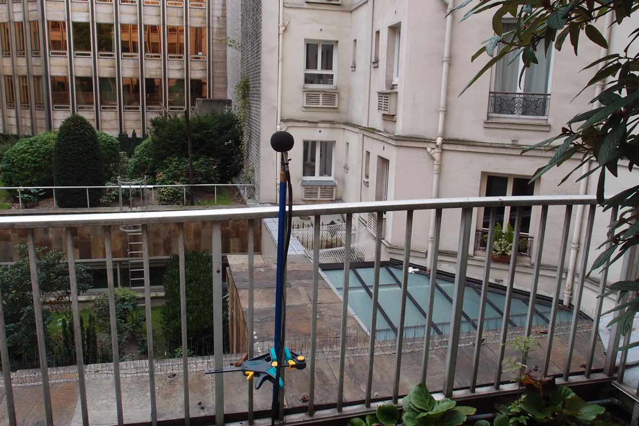 Mesure de bruit résiduel dans la cour